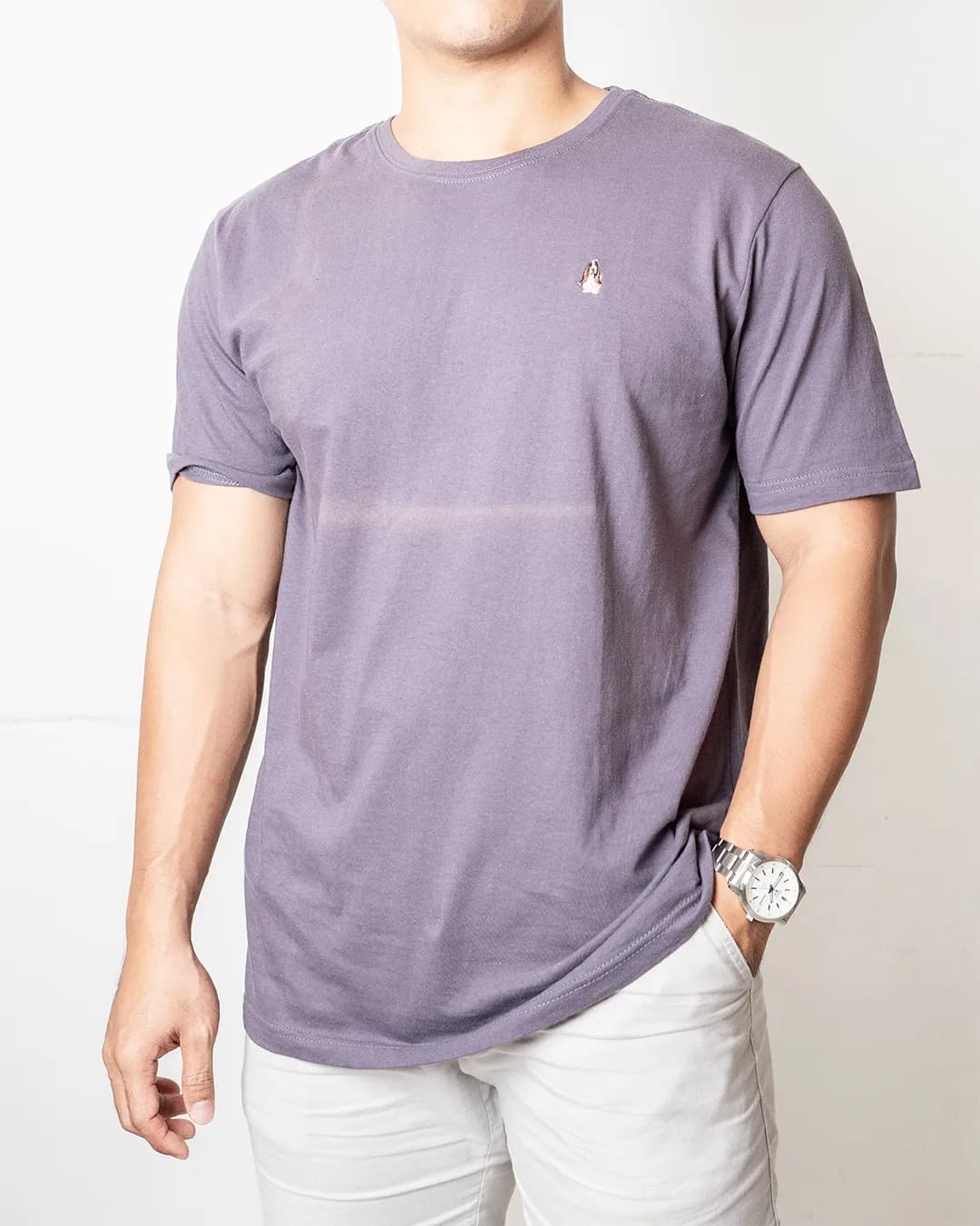 Kaos CMT HP Left logo Lavender