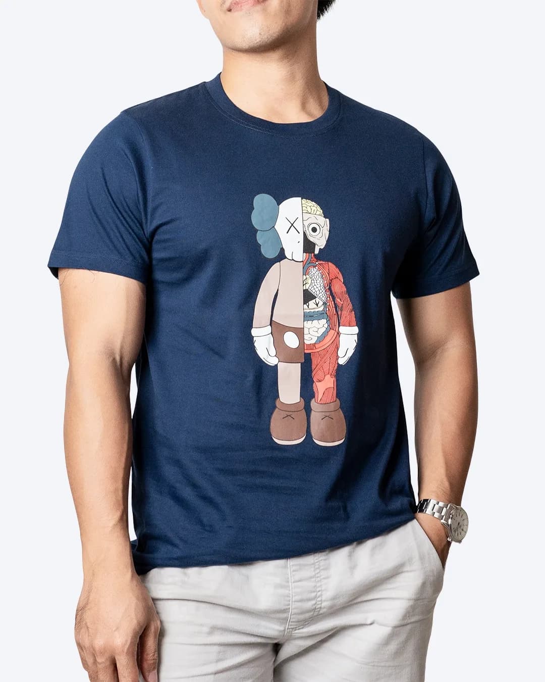 Kaos CMT Uniqlo Half Navy